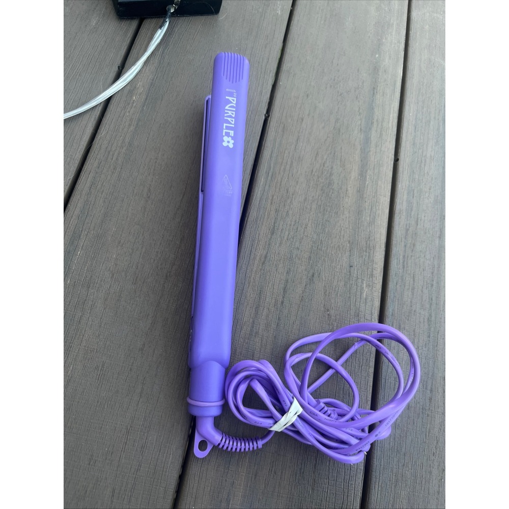 HerStyler Purple Tourmaline Flat Iron 1 Inch Hair Straightener 450F Dual Voltage